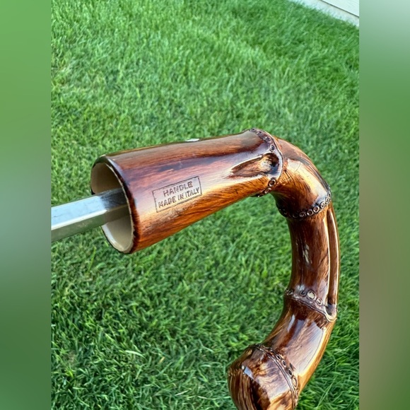 Vintage KNIRPS Black Italian Handl Umbrella - Picture 4 of 15